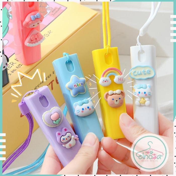 Botol Parfum Mini Travel 10ml - Botol Spray Plastik Karakter Lucu - Tempat Semprotan Decant Parfum H