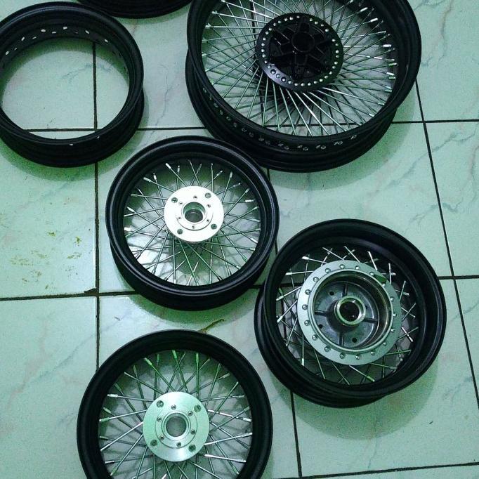 velg ring 12 jari jari set motor mini custom