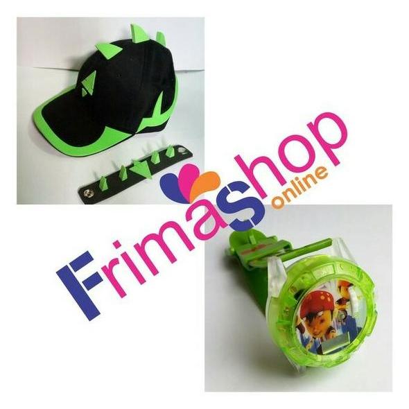 TOPI BOBOIBOY DURI & JAM TANGAN PROYEKTOR