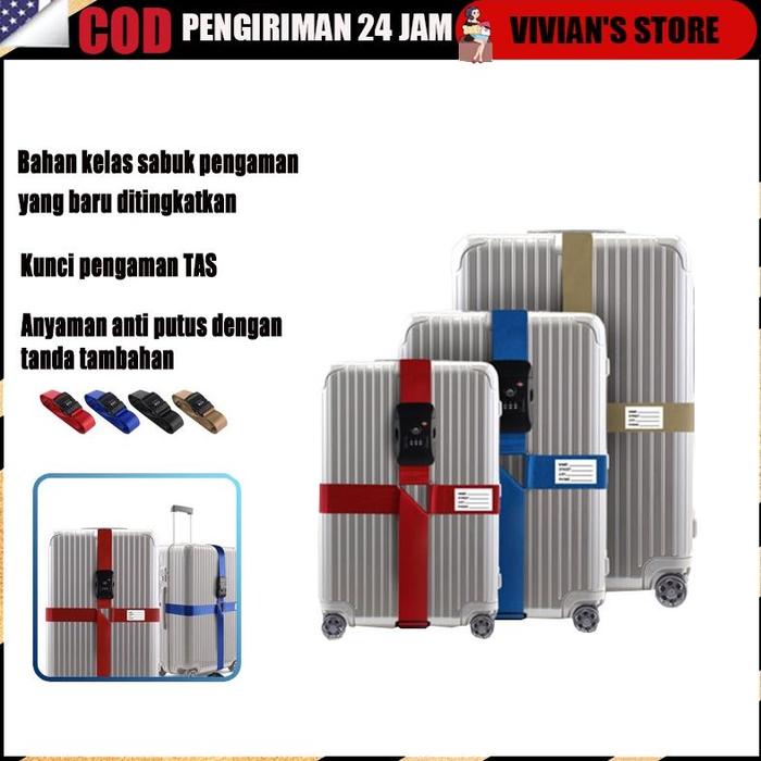 Tali Sabuk Koper Kunci Pengaman / LYNX Luggage Belt Strap Cross / Pengikat Silang Koper / Tali Penga