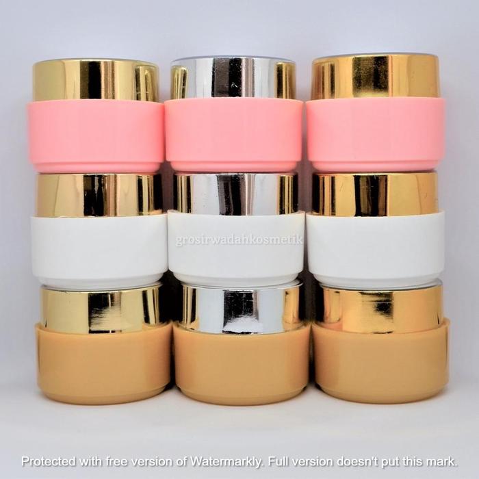 POT CREAM KIMURA FLAT 10gr 12,5gr | Pot Cream Kemasan Kosmetik Silver Putih Gold Putih | POT KRIM KI