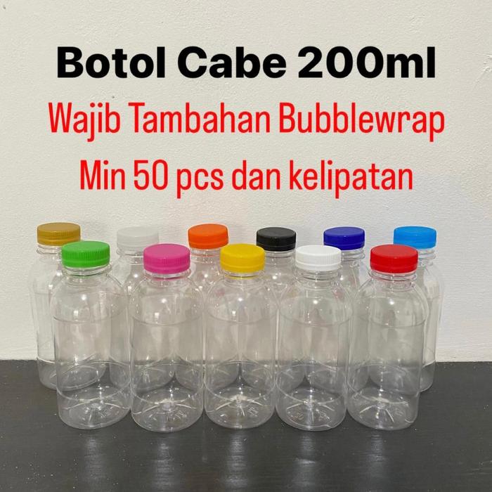 Botol Cabe 200ml Bahan PET