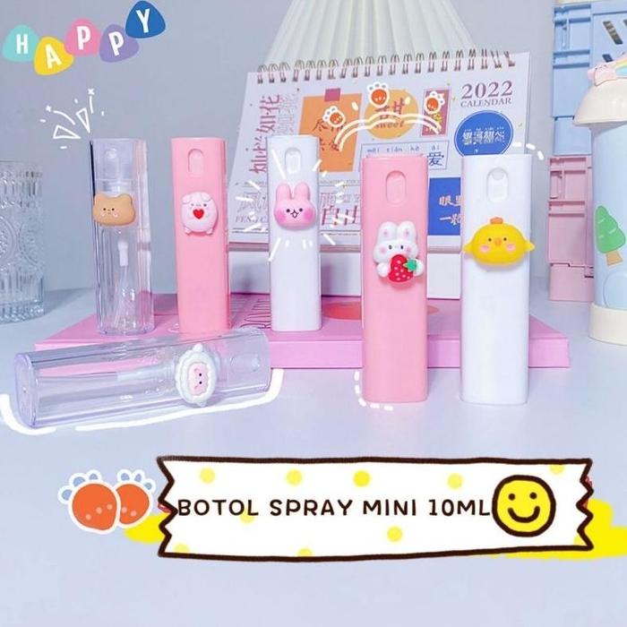Botol spray mini portable 10ml motif kartun lucu untuk disinfektan/parfum/alkohol