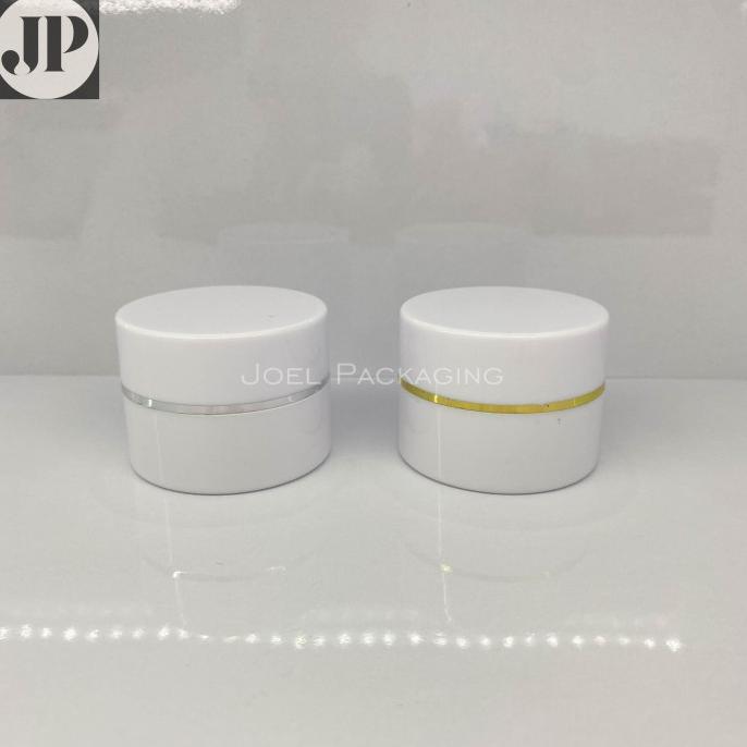 POT CREAM PS 10GR PUTIH LIST SILVER GOLD POT PS FLAT 10 GRAM GR WHITE - list gold