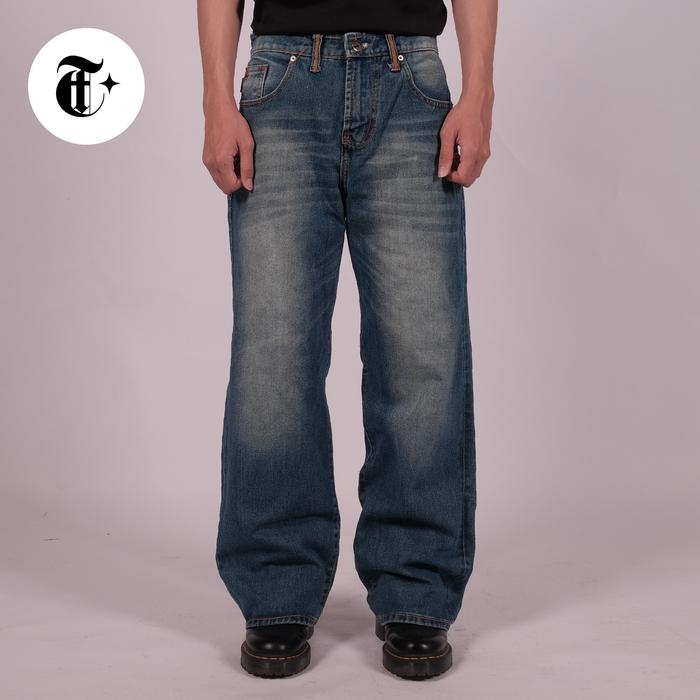 DENIMITUP by HAM! Baggy Jeans Midnight green