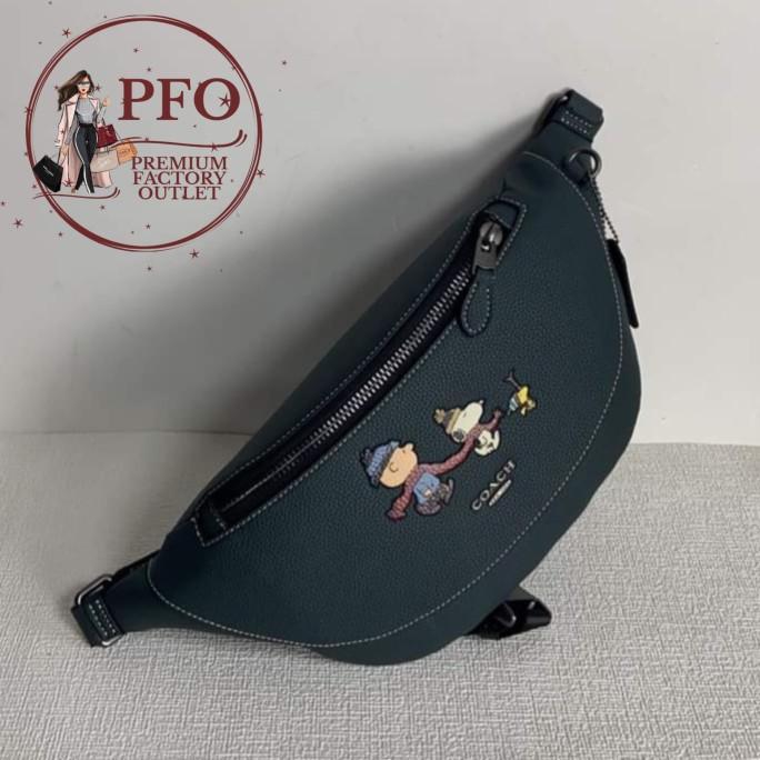 [BARU] READY TAS COACH CE618 WARREN BELT BAG PEANUTD DENIM MULTI