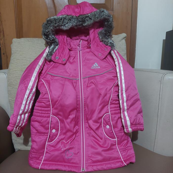Adidas Girls Winter Jacket with Hood Original. Jaket Adidas anak perempuan dengan Topi asli