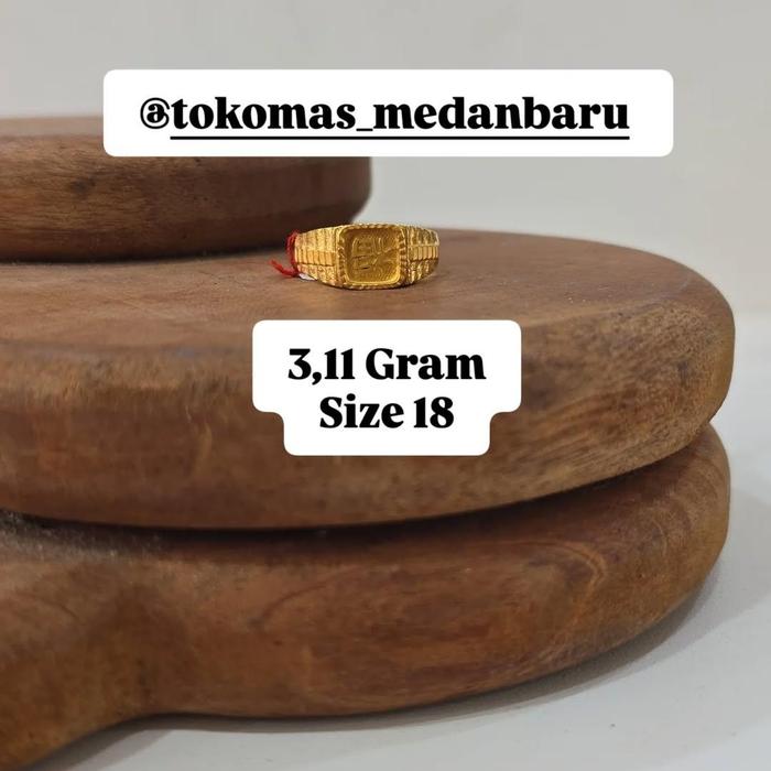 Cincin Emas 16K 3,11 Gram Size 18 Cincin Emas