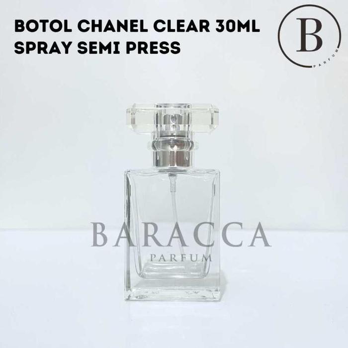 Botol Parfum Chanel 30ML Semi Press Clear - Botol Parfum Kosong Chanel - Botol Chanel 30ML