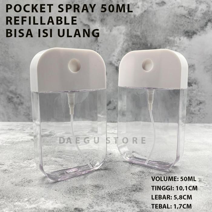 Botol Spray 50ml Pocket Card Isi Ulang - Parfum Hand Sanitizer Gen 2