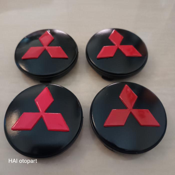 dop roda tutup velg pajero sport outlander grandis kuda triton hitam list merah 6cm