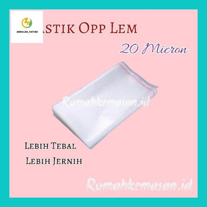 Abdi** Plastik Opp Lem Panjang 15Cm Tebal 20Micron Per 100Pcs Ukuran 6X15 , 7X15 Dll