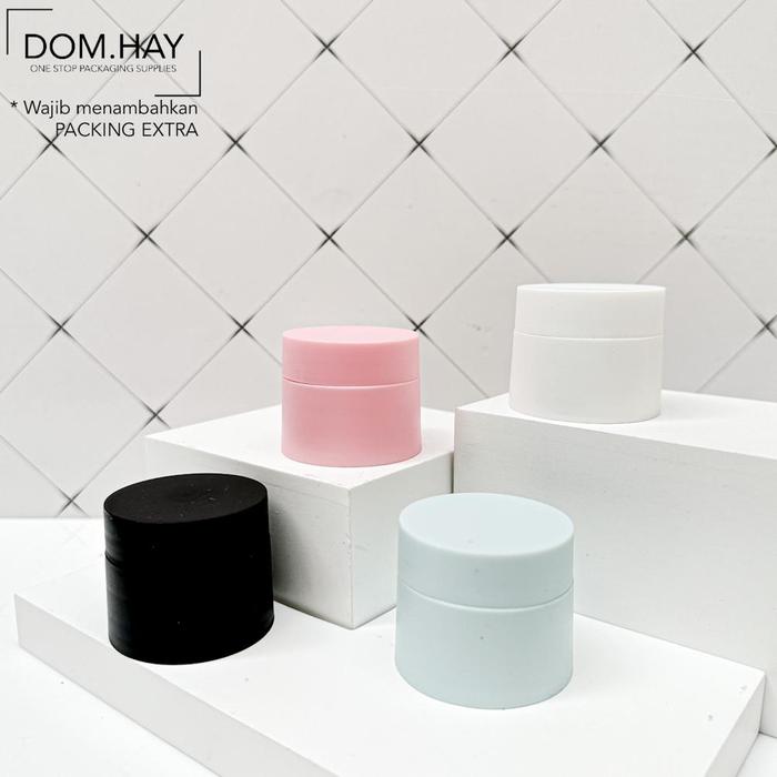 15gr Pot Cream Pastel Doff Plastik Double Layer Skin Care Botol Krim Kosong Kosmetik Packaging