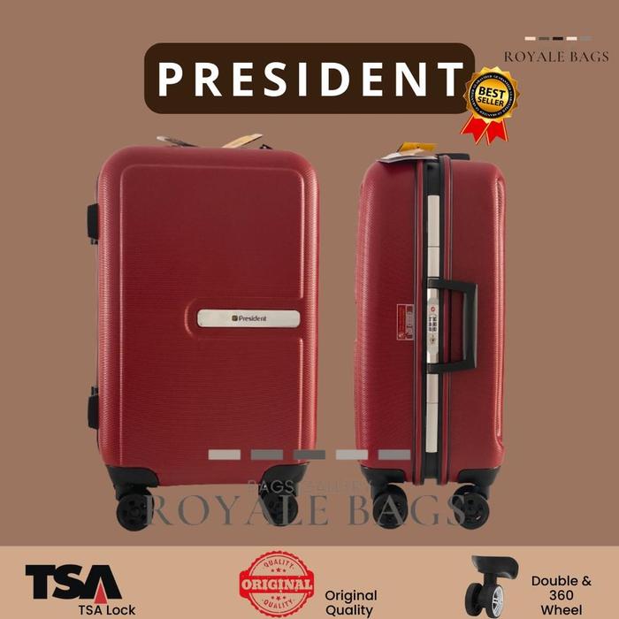 President Series Tas Koper 20 inch Original / Koper 24 inch Fiber Anti Gores TSA - Auto Lock Zipper