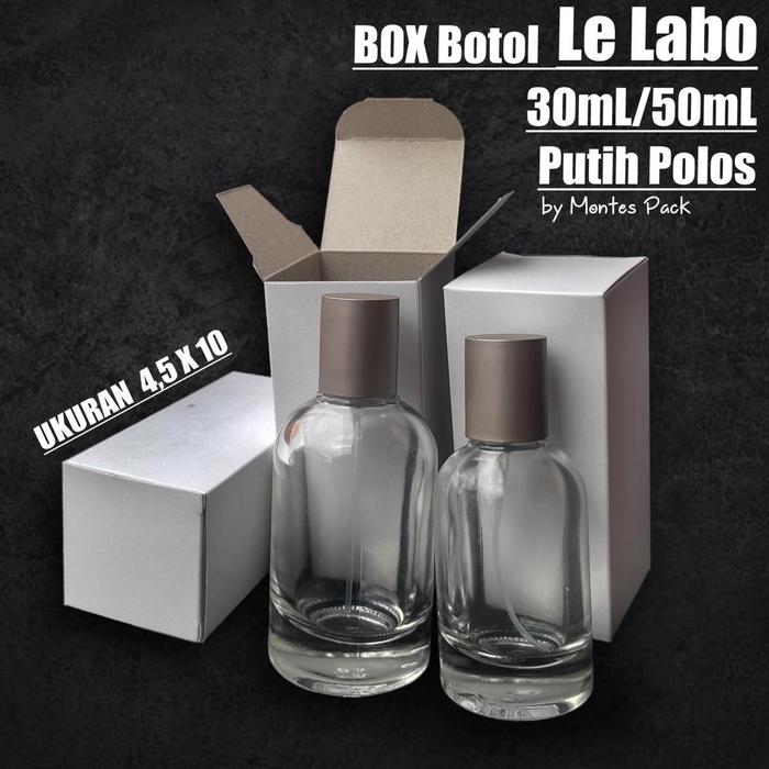 Box Botol Le labo / dus botol 30ml 50ml / Kemasan Botol lelabo / Box 4.5x4.5x10 putih