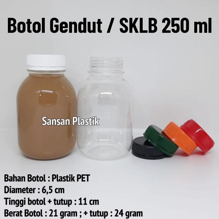 Botol 250 ml Gendut / Botol 250ml SKLB / Botol Gendut Mini KHUSUS EKSPEDISI