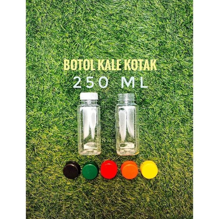 21 22 Botol Kale Kotak 250ml / Botol Kick 250ml / Botol Plastik / Botol Jus / Botol Kopi