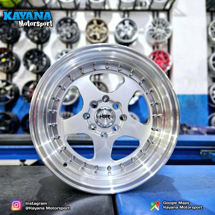 Velg Racing Celong R15 Lebar 8/9 HSR Wheel Burn Velg Mobil Jazz, Yaris, Mobilio,