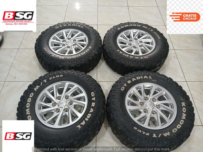 VELG MOBIL BEKAS STD PAJERO R16X7 6X139 ET38 SLV +BAN GT 245 75 R16(80%)