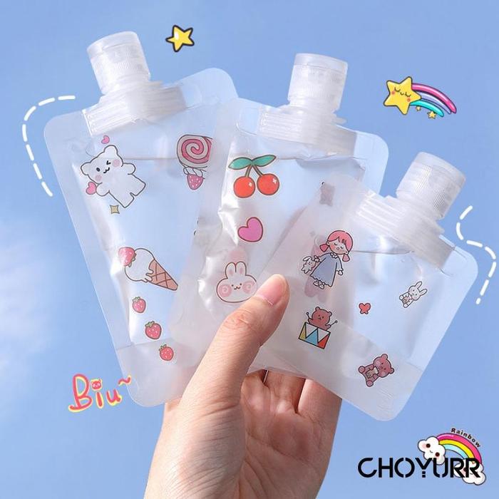 【COD】Lotion Travel Pouch / Plastik Traveling Pouch / Kosmetik Skincare Storage Organizer / Lotion Ta