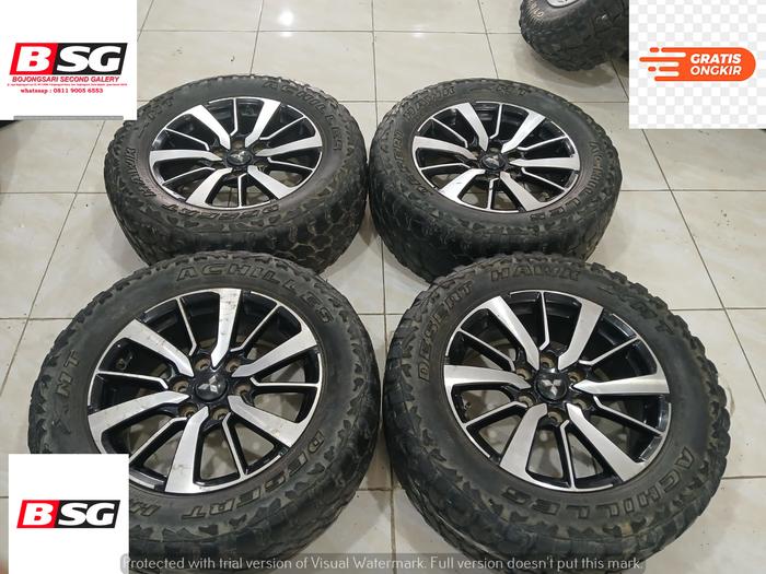 VELG MOBIL BEKAS STD PAJERO 18X7,5 6X139ET38B/P + BAN ACH 265 60 R18(60%)