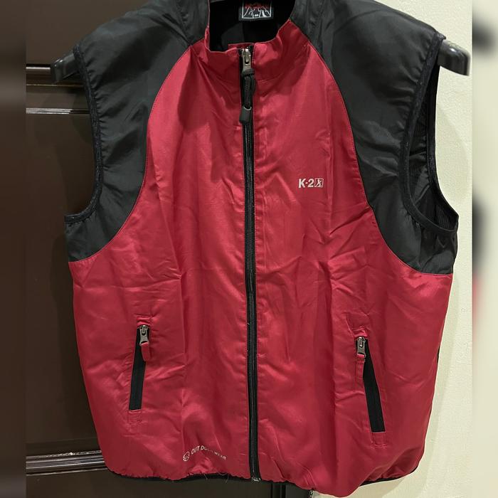 Rompi / Vest K2 two colour Merah dan Hitam. Warna Pekat.