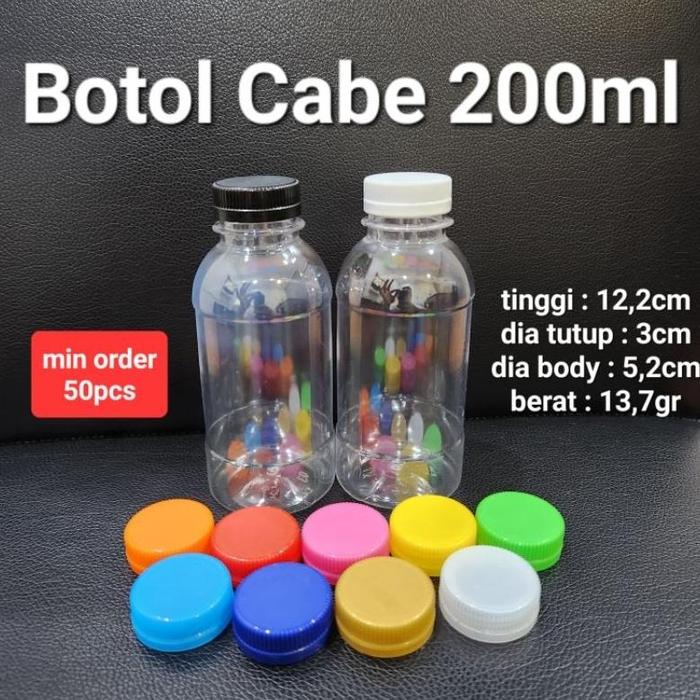 Botol Cabe 200ml | Botol Sambal 200ml Plastik PET
