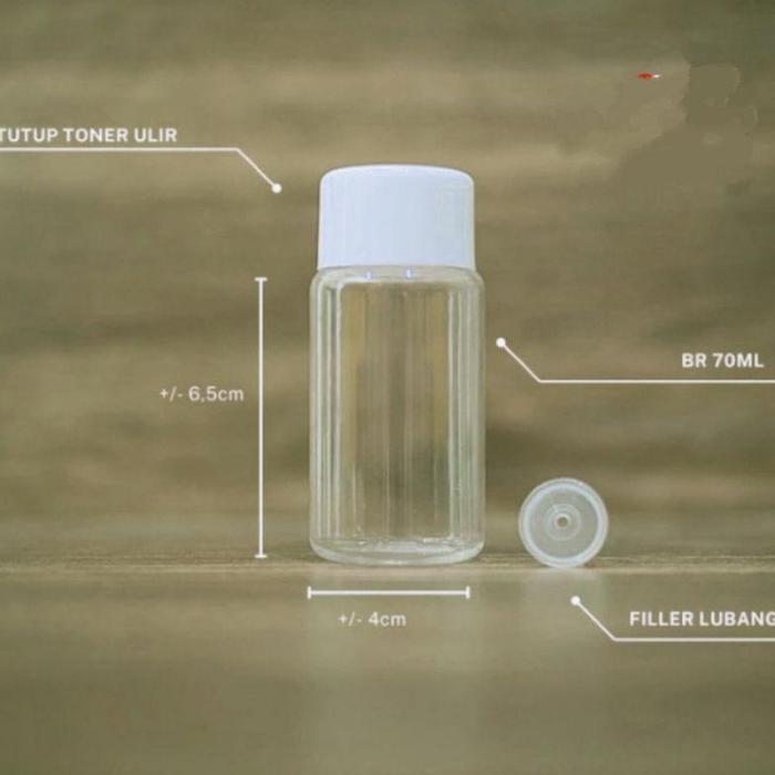 Botol Toner 70ml / Botol PET Tubular 700ml Tutup Toner