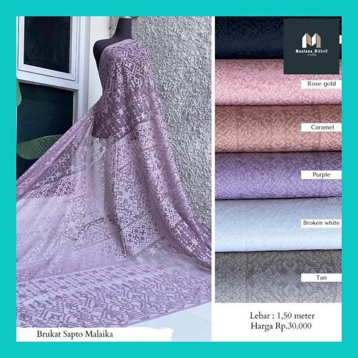 MAULA** TERBARU BRUKAT LACE / BRUKAT LACE SAPTO MALIKA BY JAWARA TEXTILE (PER 0.5 METER)