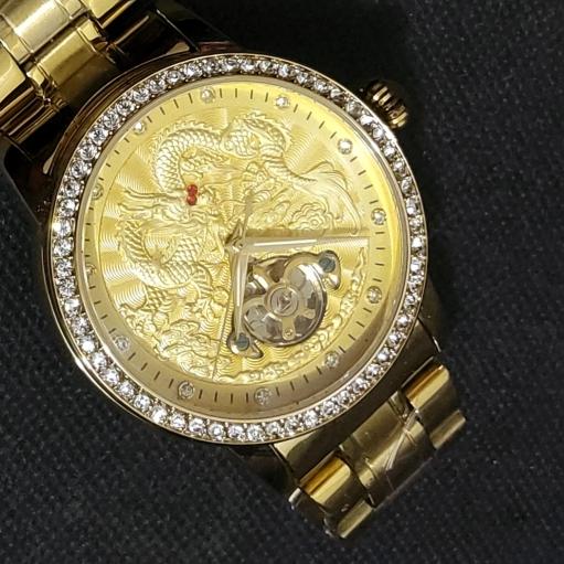 Jam Dragon Gold automatic naga Pria Wanita