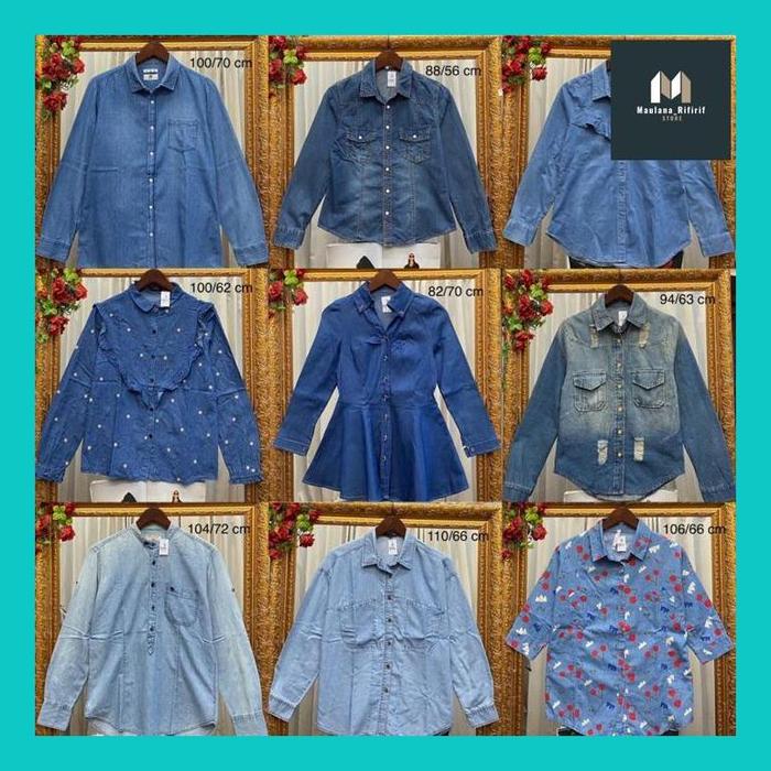 MAULA** [R] THRIFT KEMEJA DENIM / JEANS (2)