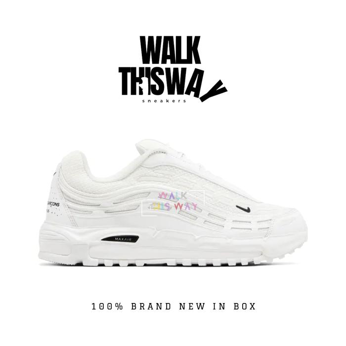 sepatu pria sneakers nike air max plus / sepatu nike / sneakers pria / CDG triple white