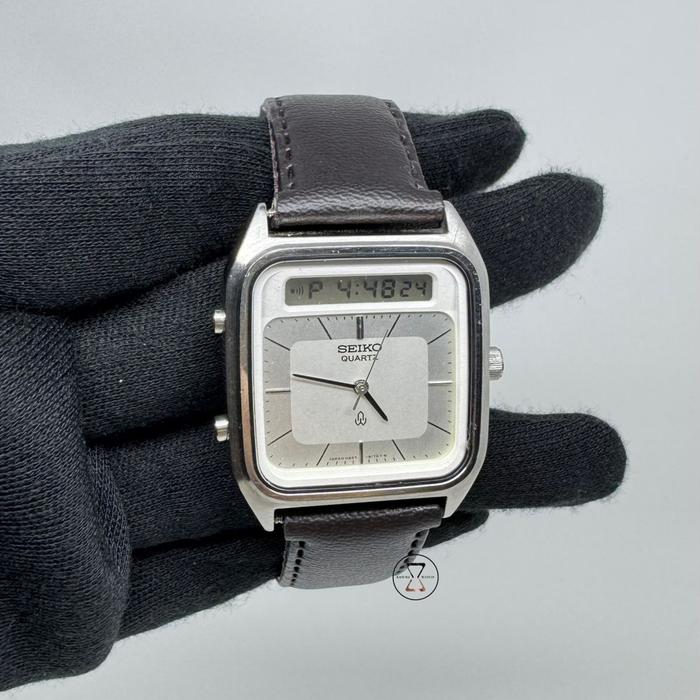 Seiko Tank AnaDigi Analog Digital, Jam Vintage, Vintage Watch, Citizen Vintage, Seiko Vintage