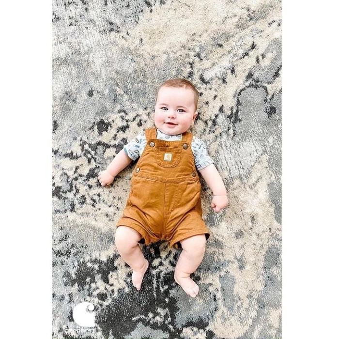 Carhartt Kids Overalls Short Sleeve Infant Boy’s Hamilton Brown Pattern Toddler Baby Baju Anak