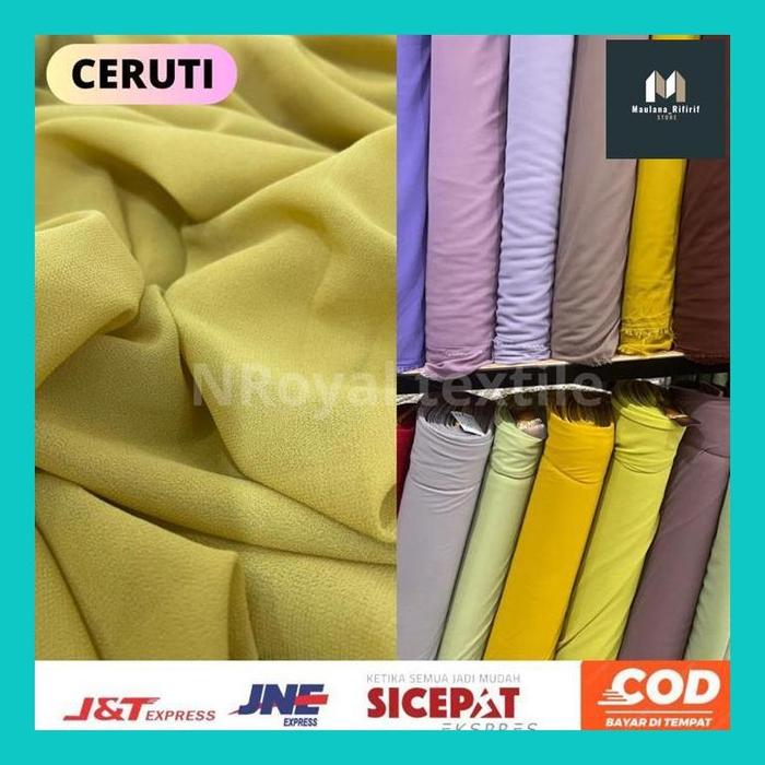 MAULA** KAIN CERUTI BABYDOLL CERUTY POLOS METERAN PREMIUM UNTUK HIJAB SYAR'I / PASHMINA