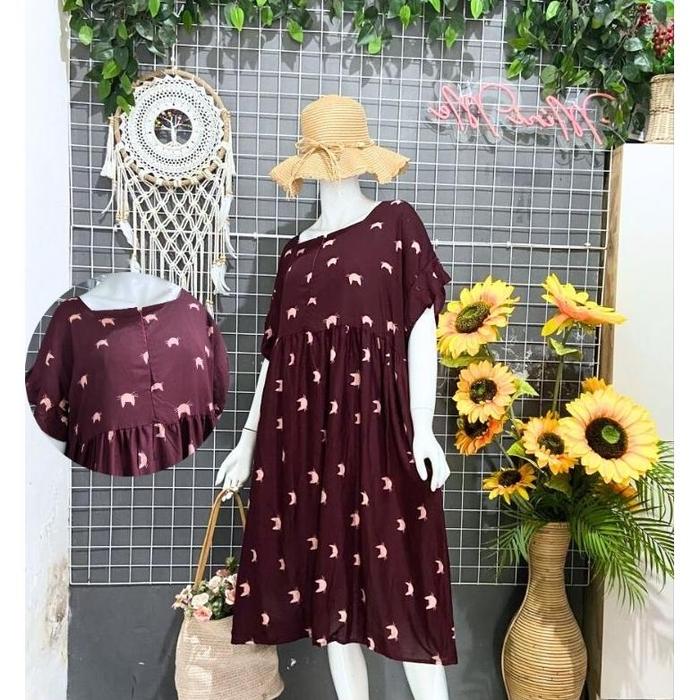 [ New ] New Ess H/Daster Rayon /Daster Motif Jumbo/Ess Bigsize Ld 140
