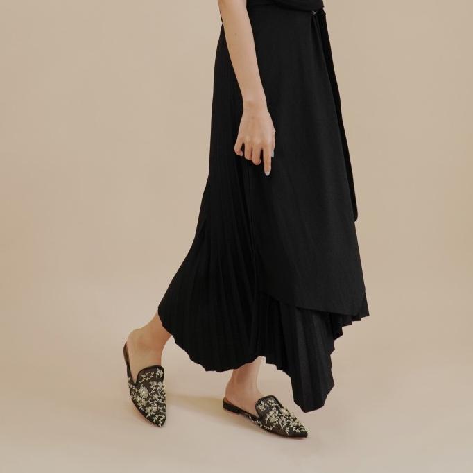 BEST PRODUK VAIA X ALEZA SEPATU SANDAL WANITA INARA BLACK 2 CM