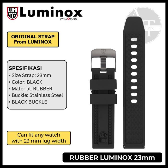 Tali Jam Luminox Rubber Luminox 8880 4200 ORIGINAL - Black Buckle