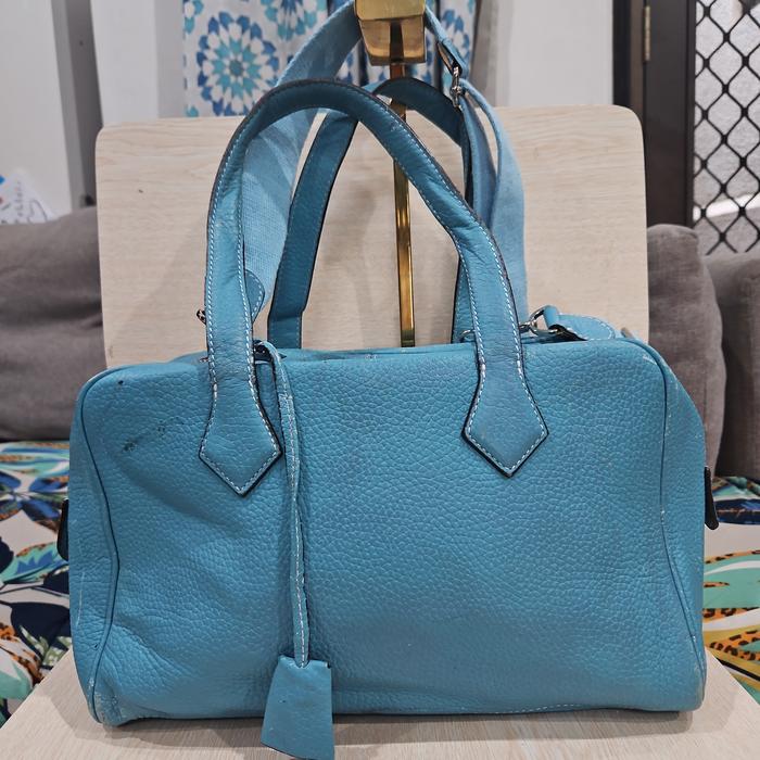 Preloved Tas Speedy Kulit Asli Blue