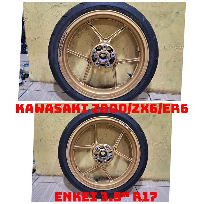 velg depan enkei kawasaki er6 er6n versys 650 original 2nd copotan