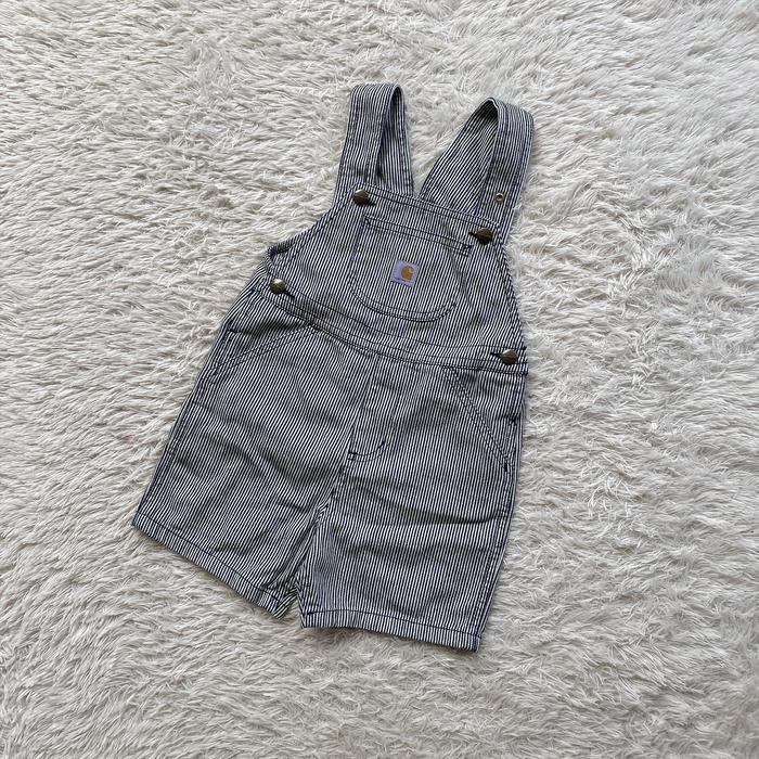 Carhartt Kids Overalls Short Sleeve Infant Boy’s Stripe Pattern Toddler Baby Baju Anak