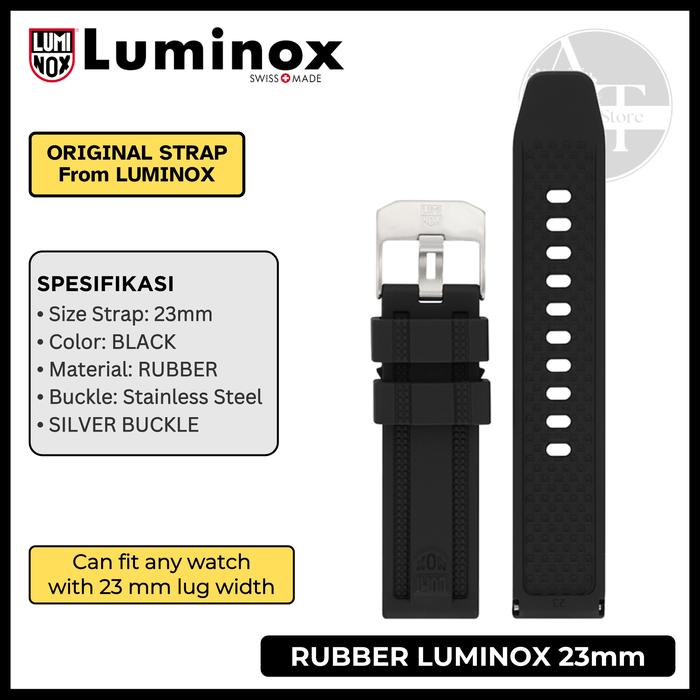 Tali Jam Luminox Rubber Luminox 8880 4200 ORIGINAL - Silver Buckle