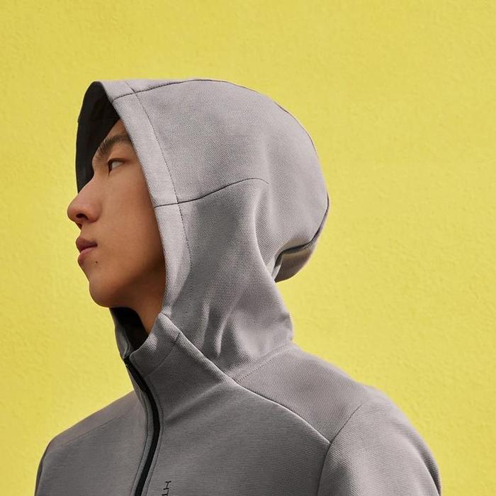 Xtep Jacket Mens Solid Color Causal Hooded Zipper Coat For Men S
