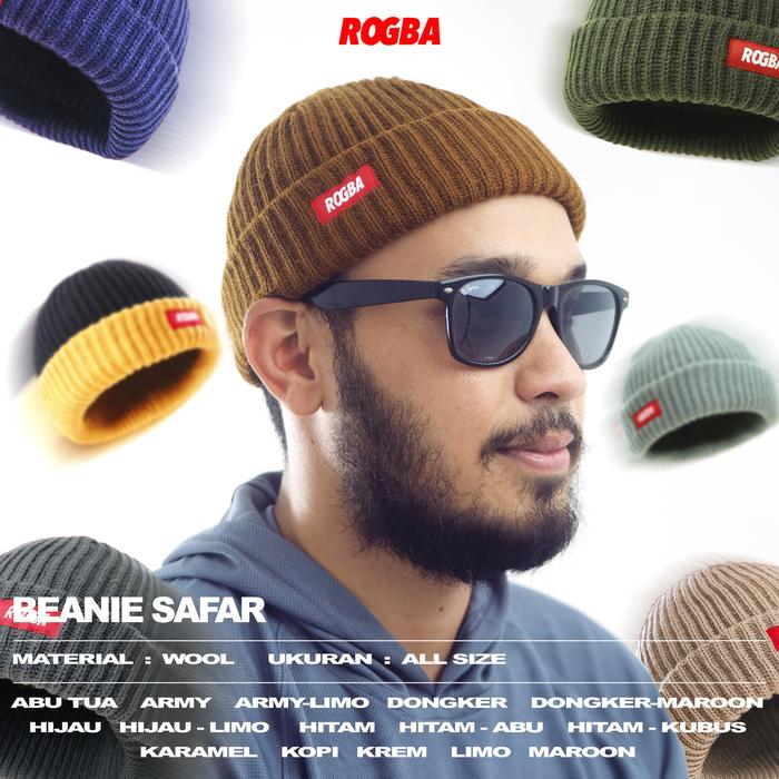Topi Kupluk Pria Beanie Safar Rogba Peci Topi Sholat Gaul By Rosal