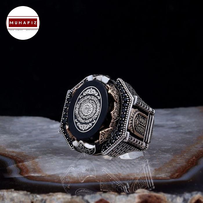 Cincin Perak Model Ayat Kursi / Cincin Ottoman Turki Silver 925