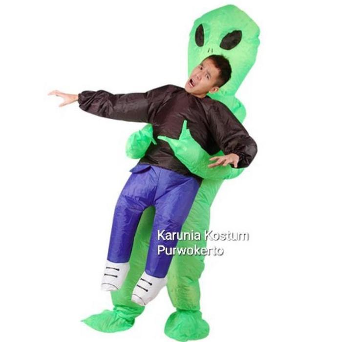 KOSTUM ALIEN UFO ( DI GENDONG ALIEN ) COSPLAY BADUT LUCU KARAKTER ULTAH KOSTUM ANGIN PESTA BAJU
