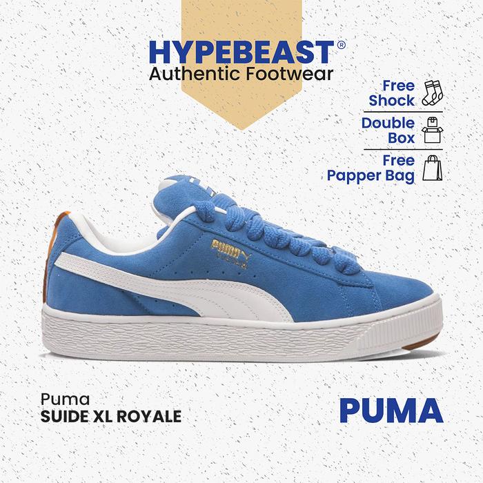 Sepatu Puma Suede XL Royal Blue White Original