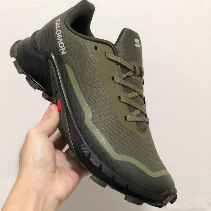Sepatu Solomon Alphacross 5  GTX Green Original BNIB