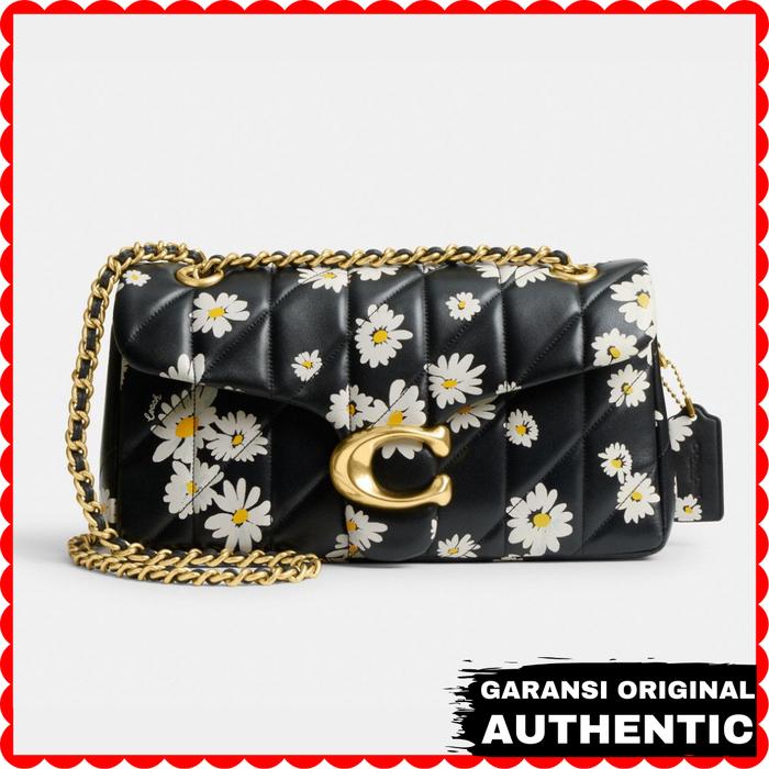 Tas Coach Wanita Tabby Shoulder Bag 26 With Quilting And Floral Print Original Store Branded Authent