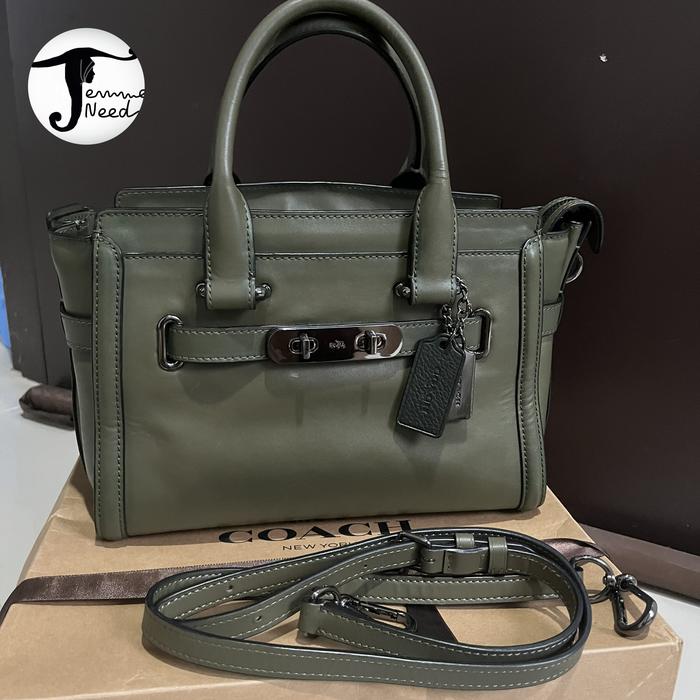 PRELOVED coach swagger 27 dark green